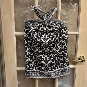 Halter silk top fashionably together 🖤